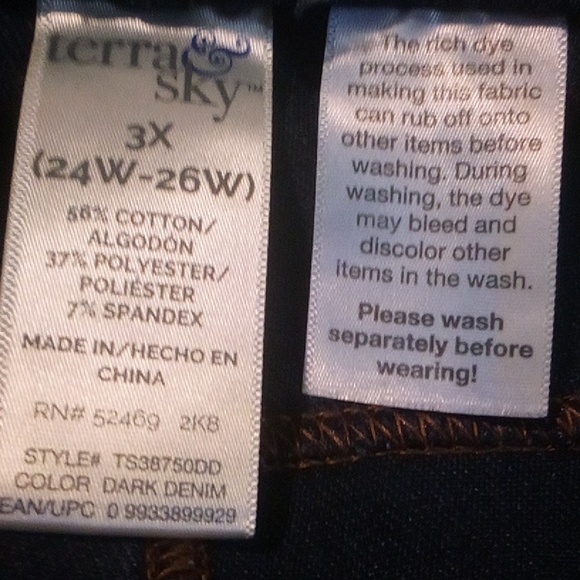 EUC "Terra&Sky\JustMySize" bundle of 5 pair stretch waistband denim jeans - Picture 7 of 11